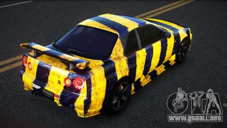 Nissan Skyline R34 Selyn S14 para GTA 4