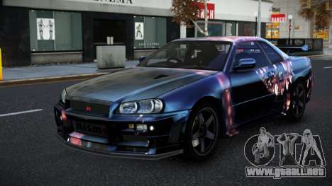 Nissan Skyline R34 Selyn S4 para GTA 4