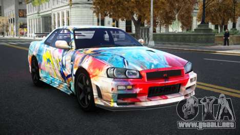 Nissan Skyline R34 Selyn S9 para GTA 4