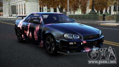 Nissan Skyline R34 Selyn S4 para GTA 4