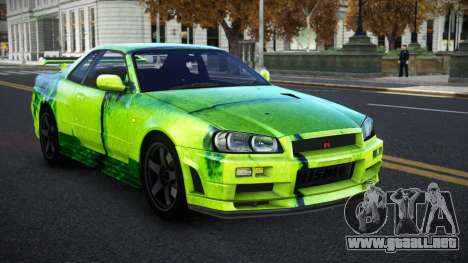 Nissan Skyline R34 Selyn S8 para GTA 4