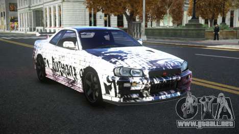 Nissan Skyline R34 Selyn S2 para GTA 4