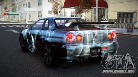 Nissan Skyline R34 Selyn S7 para GTA 4