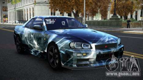 Nissan Skyline R34 Selyn S7 para GTA 4