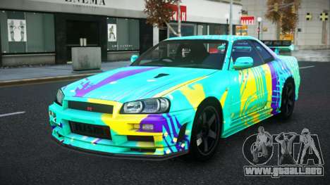 Nissan Skyline R34 Selyn S6 para GTA 4