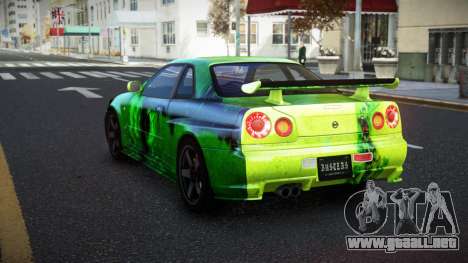 Nissan Skyline R34 Selyn S8 para GTA 4