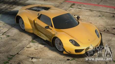 Porsche 918 Spyder Yellow para GTA San Andreas