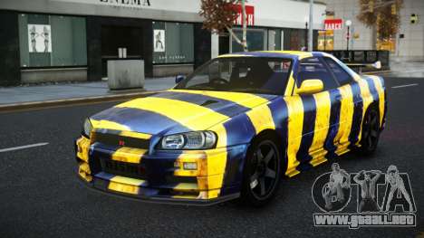 Nissan Skyline R34 Selyn S14 para GTA 4