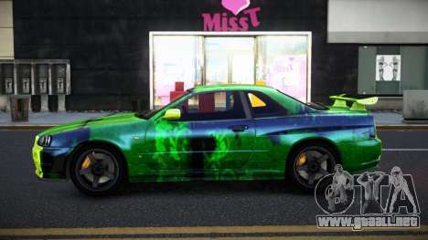 Nissan Skyline R34 Selyn S8 para GTA 4