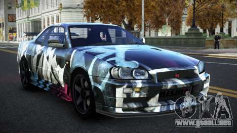 Nissan Skyline R34 Selyn S12 para GTA 4