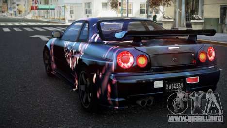 Nissan Skyline R34 Selyn S4 para GTA 4