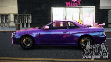 Nissan Skyline R34 Selyn S10 para GTA 4
