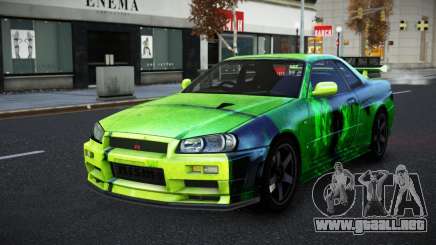 Nissan Skyline R34 Selyn S8 para GTA 4