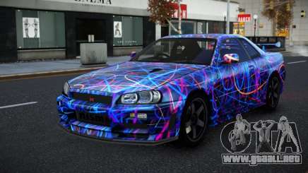 Nissan Skyline R34 Selyn S5 para GTA 4