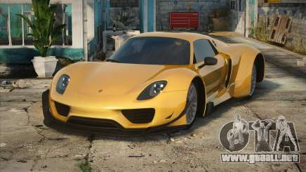 Porsche 918 Spyder Yellow para GTA San Andreas