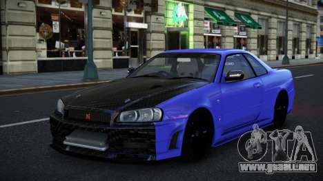 Nissan Skyline R34 Cicasas para GTA 4