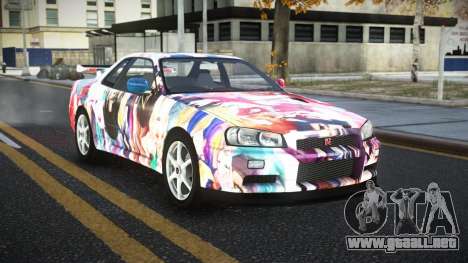 Nissan Skyline R34 Ganleen S2 para GTA 4