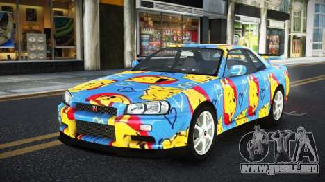 Nissan Skyline R34 Ganleen S5 para GTA 4