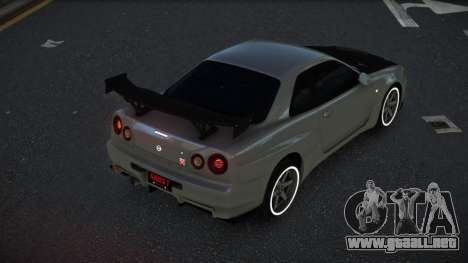 Nissan Skyline R34 Unuv para GTA 4