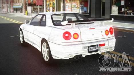 Nissan Skyline R34 Ganleen S1 para GTA 4