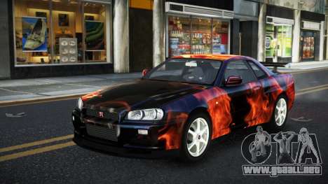 Nissan Skyline R34 Ganleen S9 para GTA 4