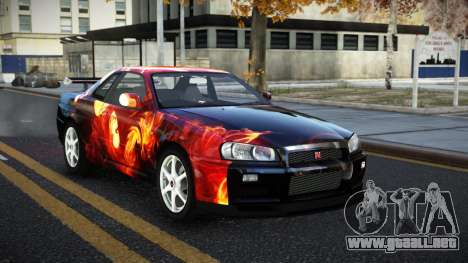 Nissan Skyline R34 Ganleen S9 para GTA 4