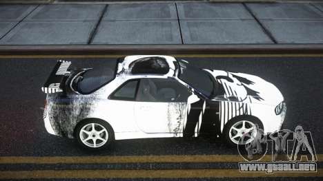 Nissan Skyline R34 Ganleen S10 para GTA 4