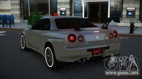 Nissan Skyline R34 Unuv para GTA 4
