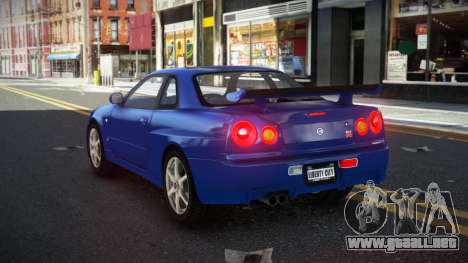 Nissan Skyline R34 Ganleen para GTA 4
