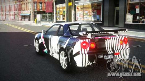 Nissan Skyline R34 Ganleen S10 para GTA 4