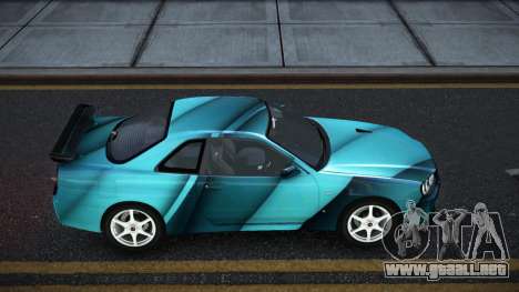 Nissan Skyline R34 Ganleen S3 para GTA 4