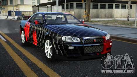 Nissan Skyline R34 Ganleen S12 para GTA 4