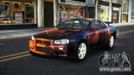Nissan Skyline R34 Ganleen S14 para GTA 4