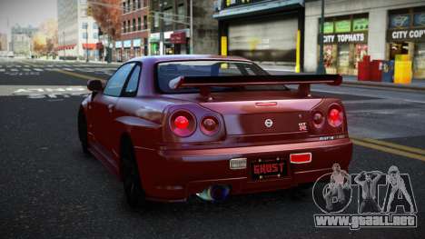 Nissan Skyline R34 Nuhxufi para GTA 4