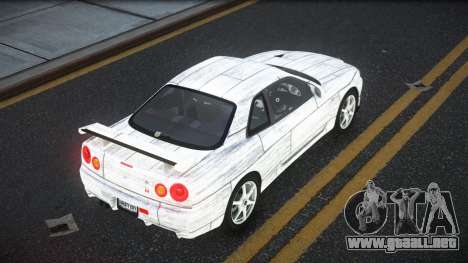 Nissan Skyline R34 Ganleen S1 para GTA 4