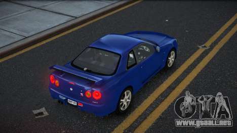Nissan Skyline R34 Ganleen para GTA 4
