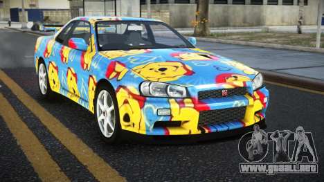 Nissan Skyline R34 Ganleen S5 para GTA 4
