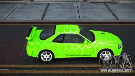 Nissan Skyline R34 Ganleen S8 para GTA 4