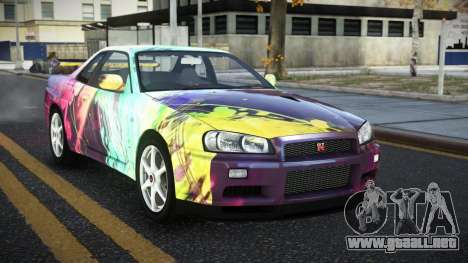 Nissan Skyline R34 Ganleen S7 para GTA 4