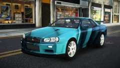 Nissan Skyline R34 Ganleen S3 para GTA 4