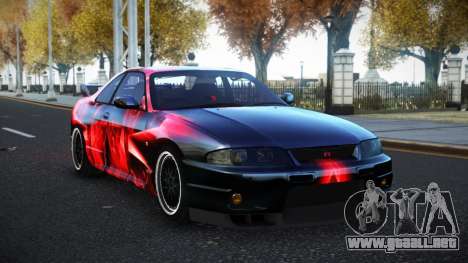 Nissan Skyline R33 Hacoley S6 para GTA 4