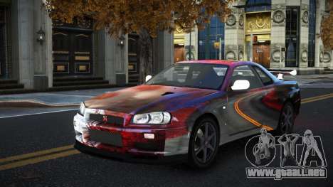 Nissan Skyline R34 Gaselly S10 para GTA 4