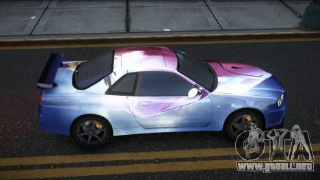 Nissan Skyline R34 Gaselly S6 para GTA 4