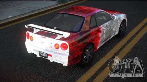Nissan Skyline R34 Gaselly S10 para GTA 4