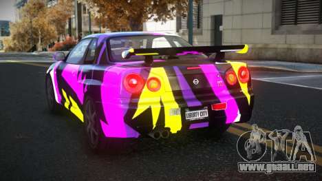 Nissan Skyline R34 Gaselly S3 para GTA 4