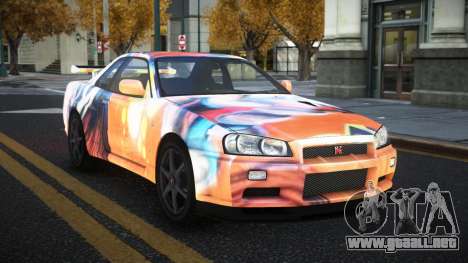 Nissan Skyline R34 Gaselly S5 para GTA 4