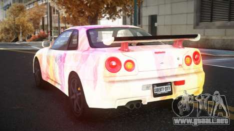 Nissan Skyline R34 Gaselly S12 para GTA 4