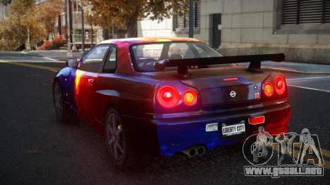 Nissan Skyline R34 Gaselly S7 para GTA 4