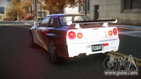 Nissan Skyline R34 Gaselly S10 para GTA 4