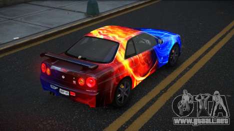 Nissan Skyline R34 Gaselly S7 para GTA 4